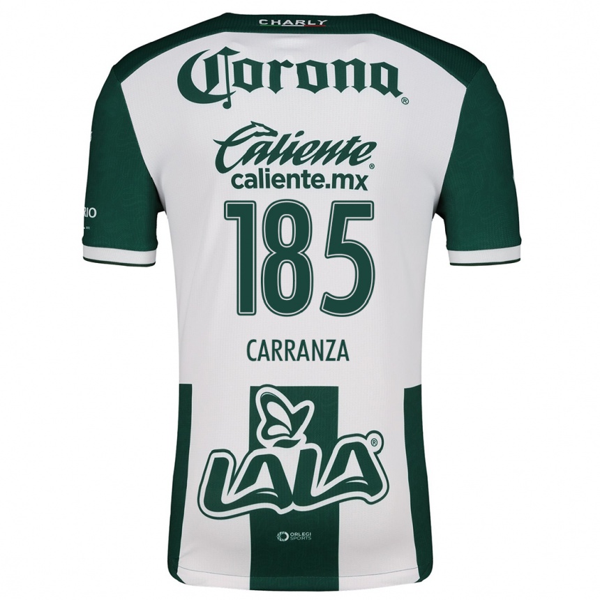 Kids Football Héctor Carranza #185 Green White Home Jersey 2024/25 T-Shirt Nz