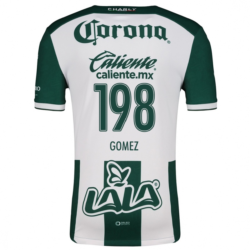 Kids Football Isaác Gómez #198 Green White Home Jersey 2024/25 T-Shirt Nz