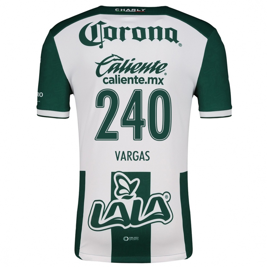 Kids Football Diego Vargas #240 Green White Home Jersey 2024/25 T-Shirt Nz