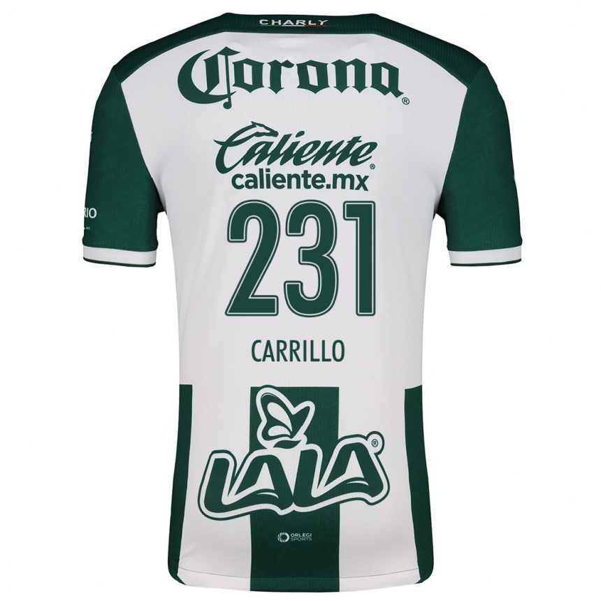 Kids Football Ángel Carrillo #231 Green White Home Jersey 2024/25 T-Shirt Nz