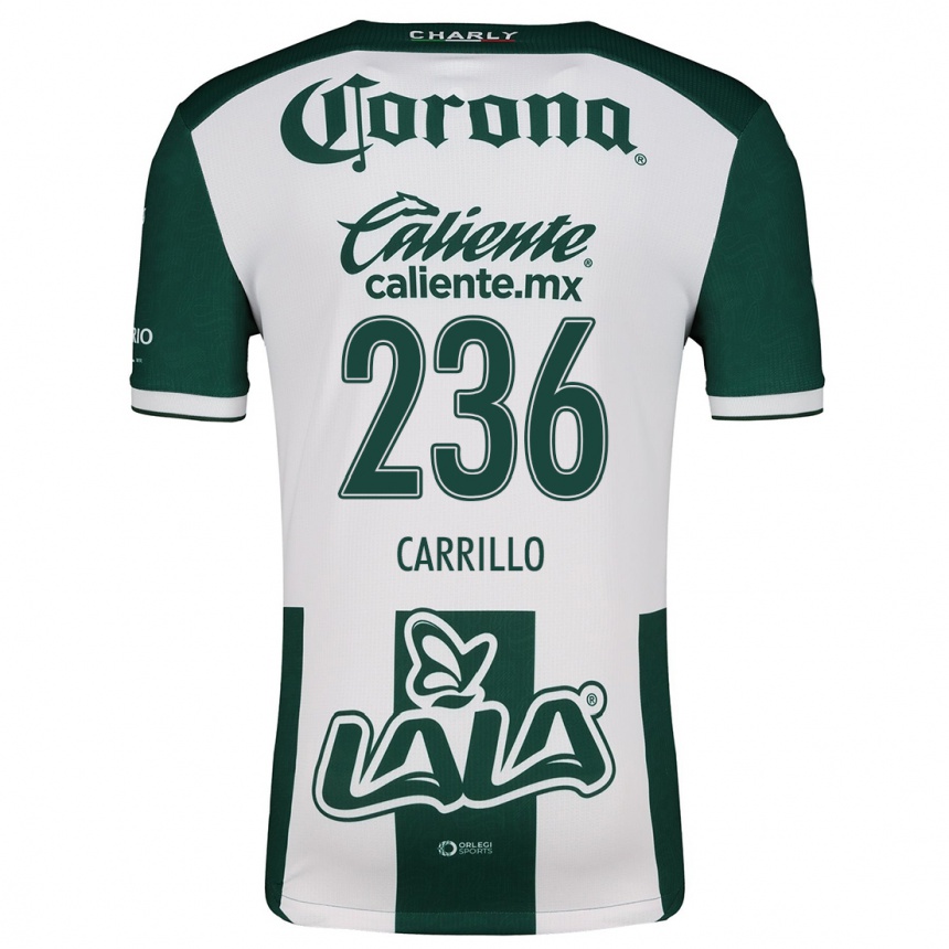 Kids Football Fernando Carrillo #236 Green White Home Jersey 2024/25 T-Shirt Nz