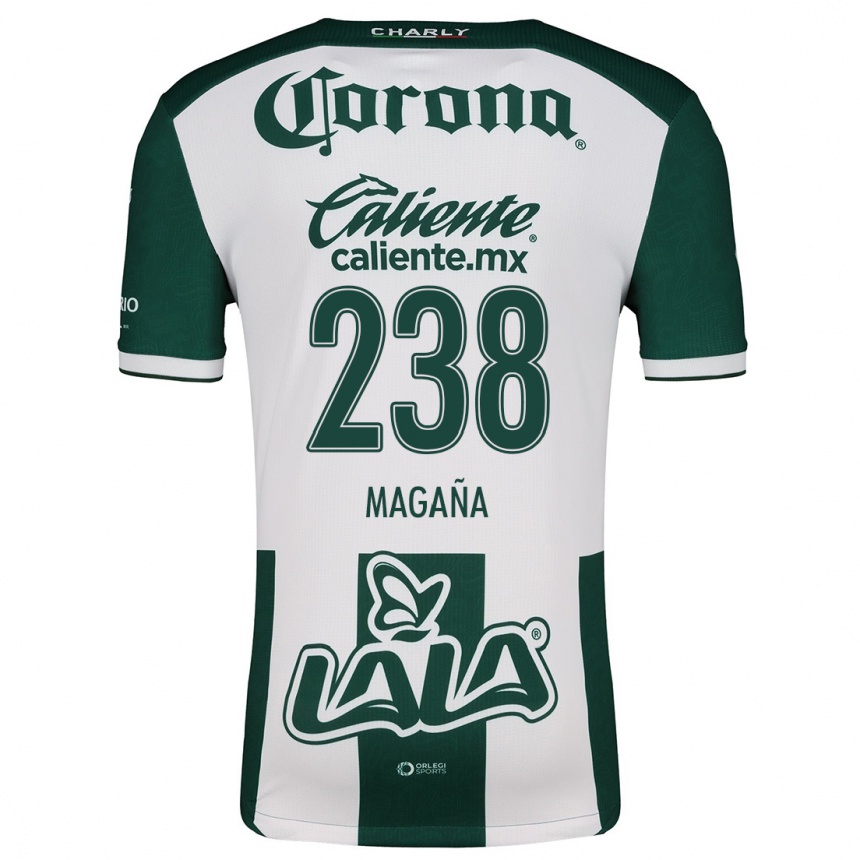 Kids Football Emilio Magaña #238 Green White Home Jersey 2024/25 T-Shirt Nz