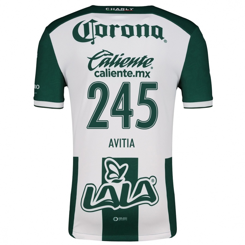 Kids Football Samuel Avitia #245 Green White Home Jersey 2024/25 T-Shirt Nz