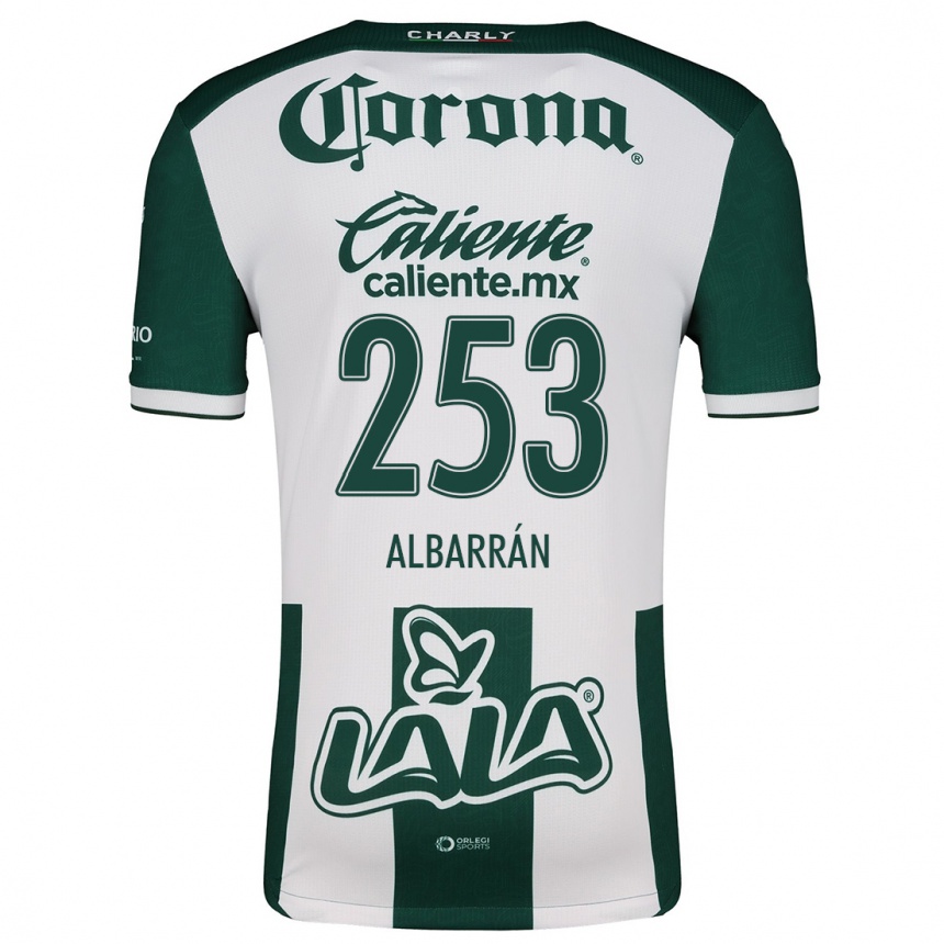 Kids Football Rodrigo Albarrán #253 Green White Home Jersey 2024/25 T-Shirt Nz