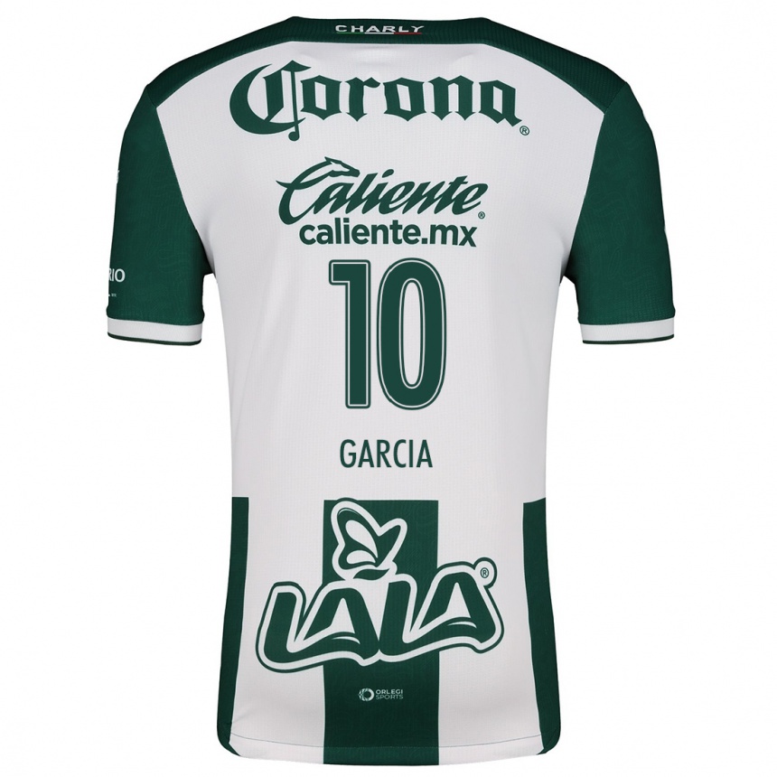 Kids Football Daniela García #10 Green White Home Jersey 2024/25 T-Shirt Nz