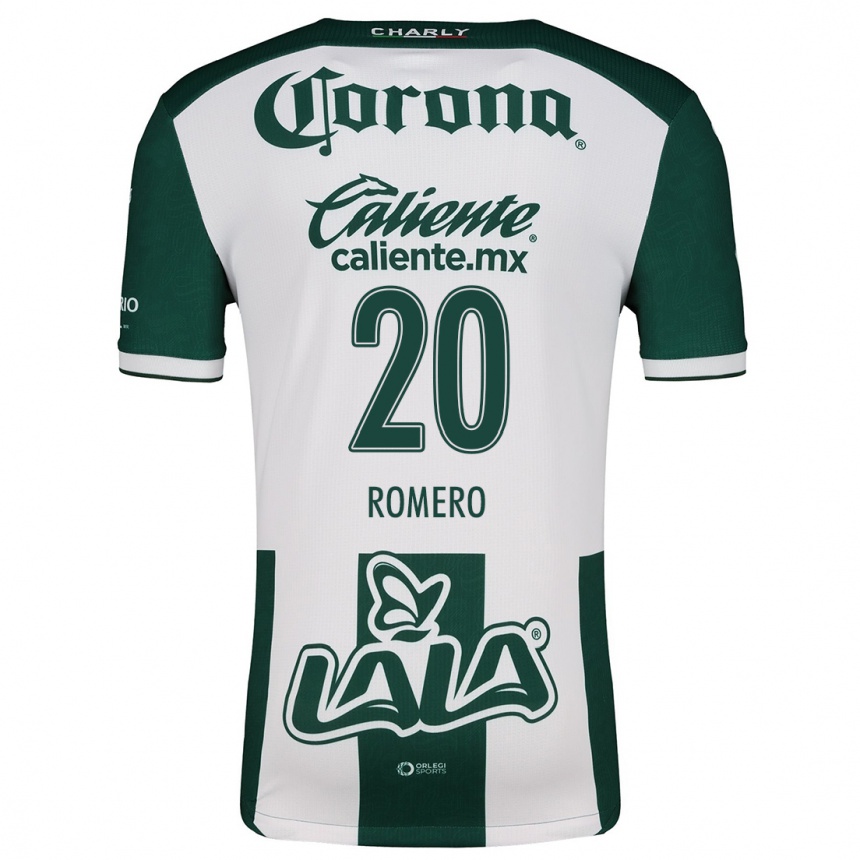 Kids Football Lia Romero #20 Green White Home Jersey 2024/25 T-Shirt Nz