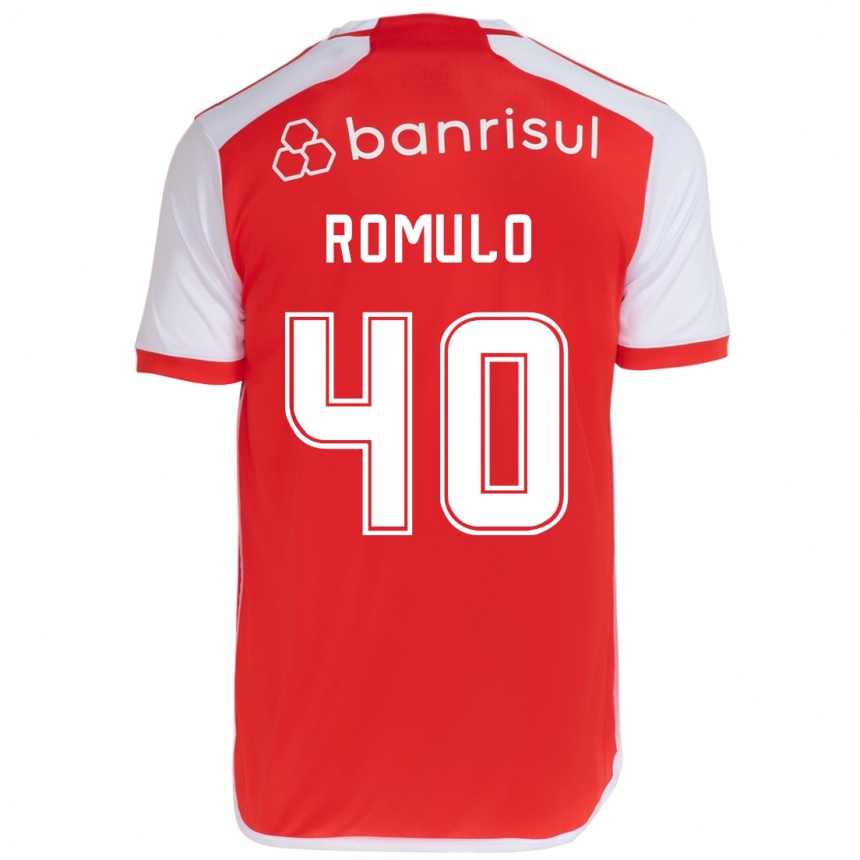 Kids Football Rômulo #40 Red White Home Jersey 2024/25 T-Shirt Nz