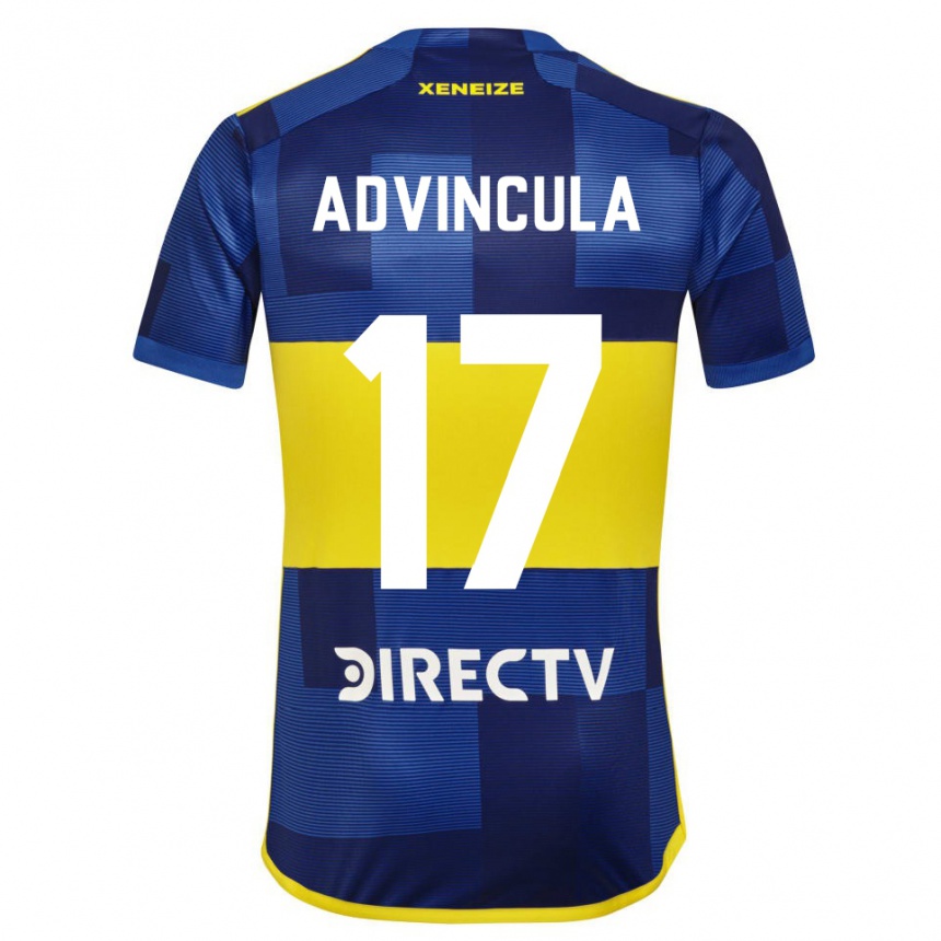 Kids Football Luis Advincula #17 Blue Yellow Home Jersey 2024/25 T-Shirt Nz