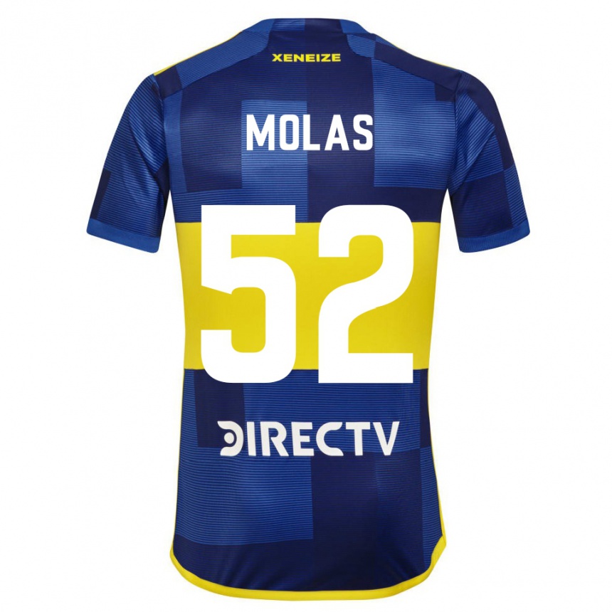 Kids Football Walter Molas #52 Blue Yellow Home Jersey 2024/25 T-Shirt Nz