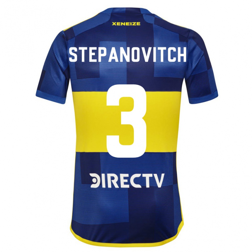 Kids Football Nicolás Stepanovitch #3 Blue Yellow Home Jersey 2024/25 T-Shirt Nz