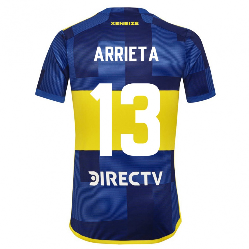 Kids Football Thomas Arrieta #13 Blue Yellow Home Jersey 2024/25 T-Shirt Nz