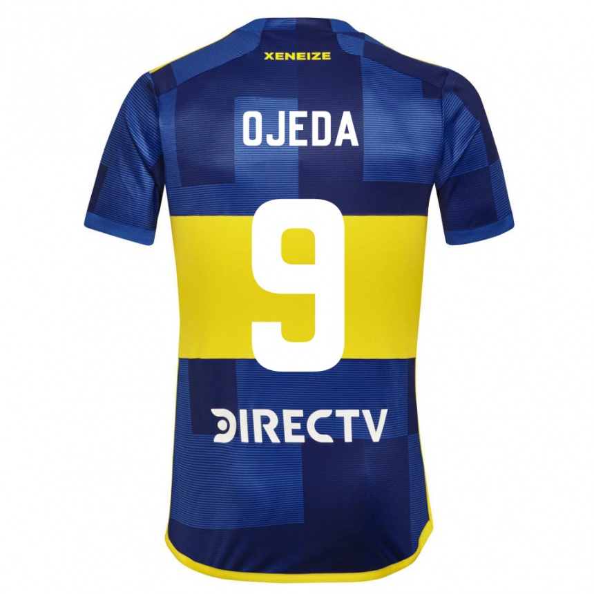 Kids Football Andrea Ojeda #9 Blue Yellow Home Jersey 2024/25 T-Shirt Nz