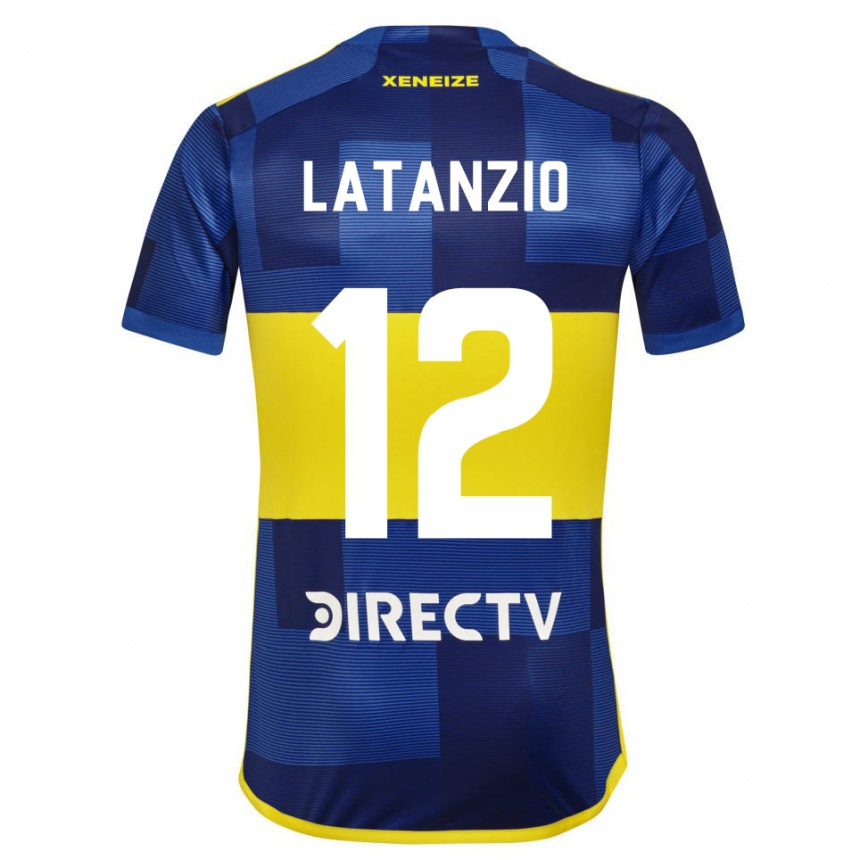 Kids Football Florencia Latanzio #12 Blue Yellow Home Jersey 2024/25 T-Shirt Nz