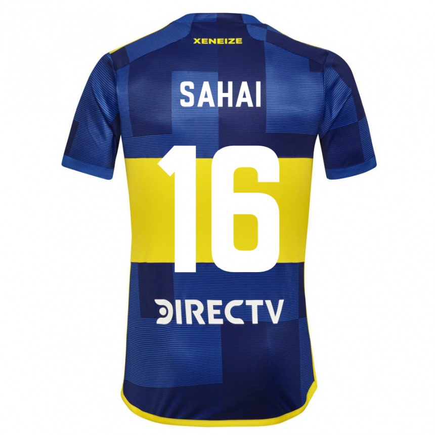 Kids Football Veer Sahai #16 Blue Yellow Home Jersey 2024/25 T-Shirt Nz