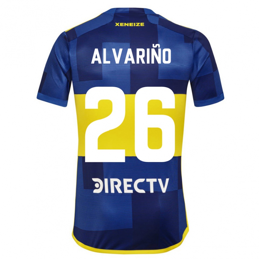 Kids Football Alexis Alvariño #26 Blue Yellow Home Jersey 2024/25 T-Shirt Nz