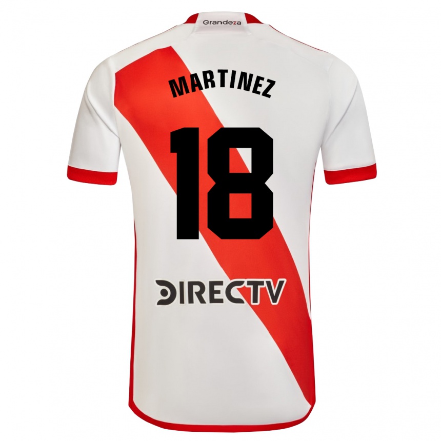 Kids Football Pity Martínez #18 White Red Home Jersey 2024/25 T-Shirt Nz