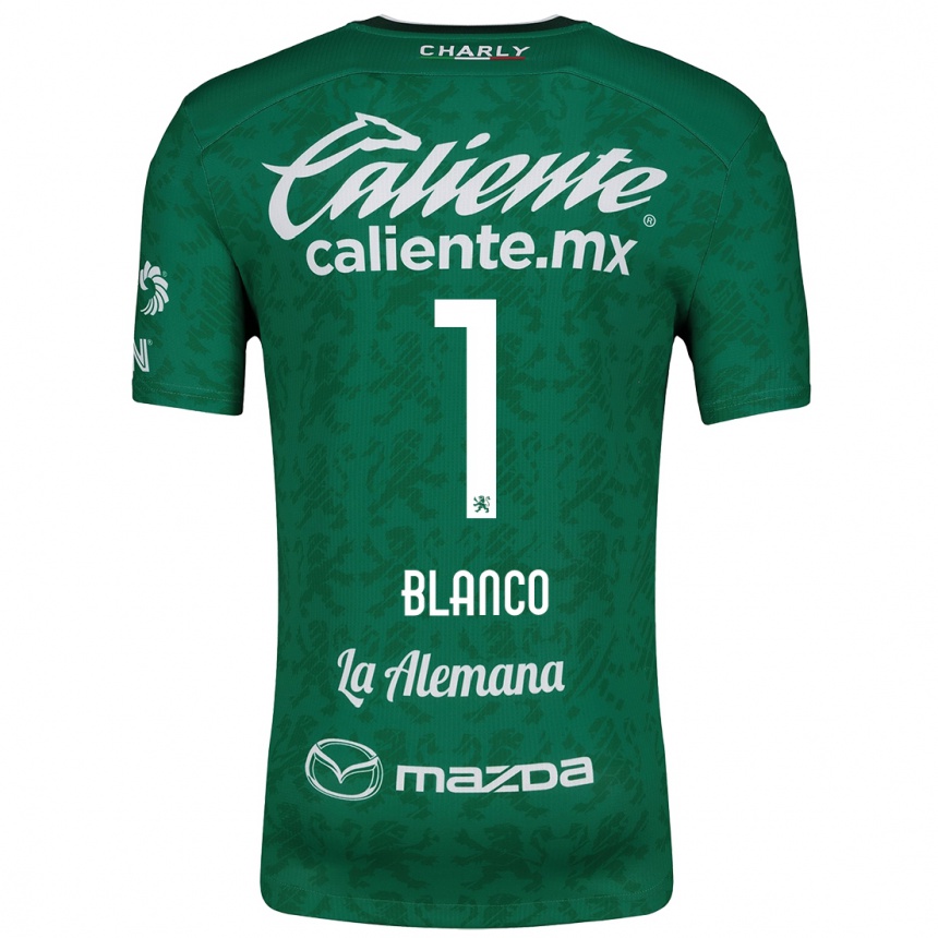 Kids Football Alfonso Blanco #1 Green White Home Jersey 2024/25 T-Shirt Nz