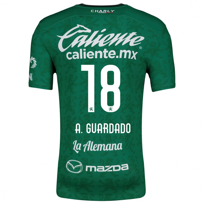 Kids Football Andrés Guardado #18 Green White Home Jersey 2024/25 T-Shirt Nz