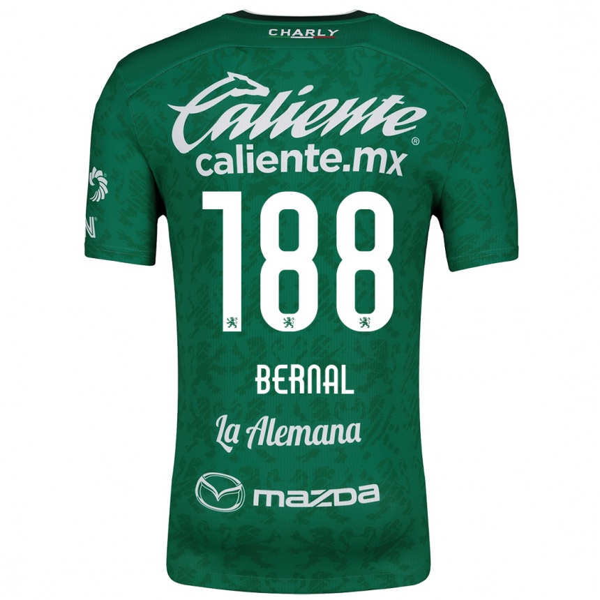 Kids Football Juan Bernal #188 Green White Home Jersey 2024/25 T-Shirt Nz