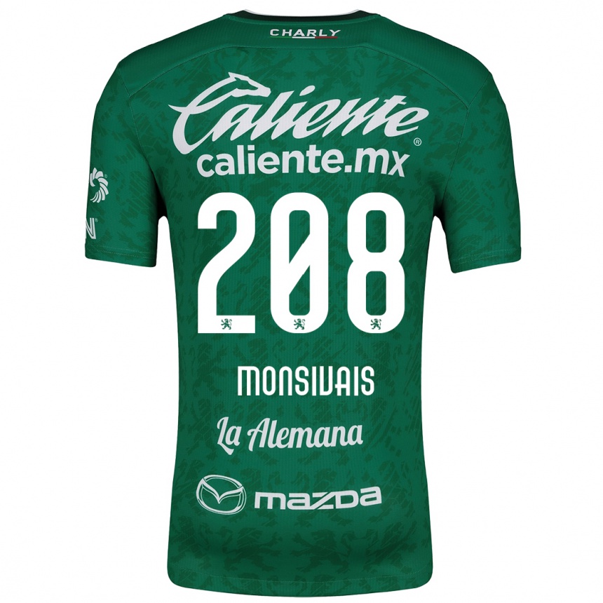 Kids Football Daniel Monsivaís #208 Green White Home Jersey 2024/25 T-Shirt Nz