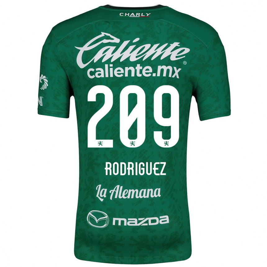 Kids Football Víctor Rodríguez #209 Green White Home Jersey 2024/25 T-Shirt Nz