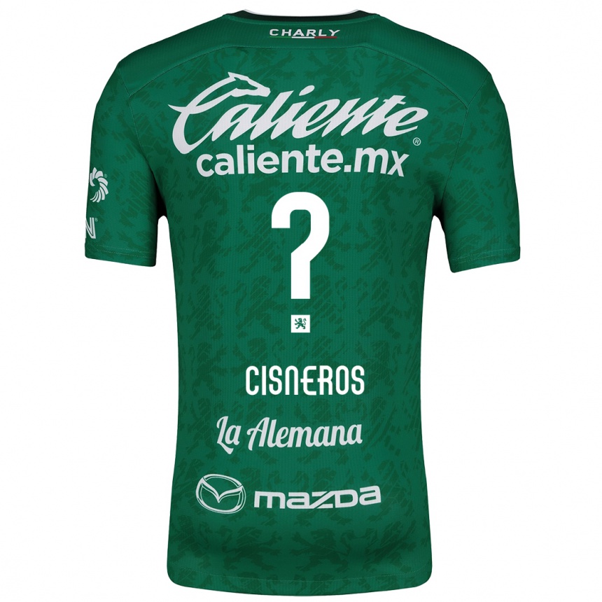 Kids Football Santiago Cisneros #0 Green White Home Jersey 2024/25 T-Shirt Nz