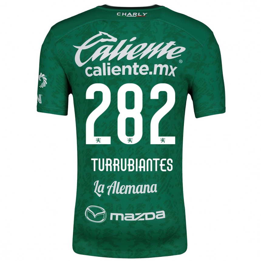 Kids Football Abdon Turrubiantes #282 Green White Home Jersey 2024/25 T-Shirt Nz