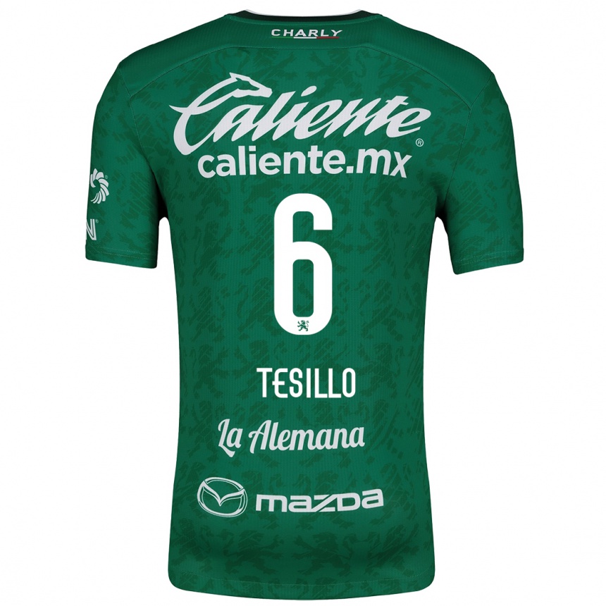 Kids Football William Tesillo #6 Green White Home Jersey 2024/25 T-Shirt Nz