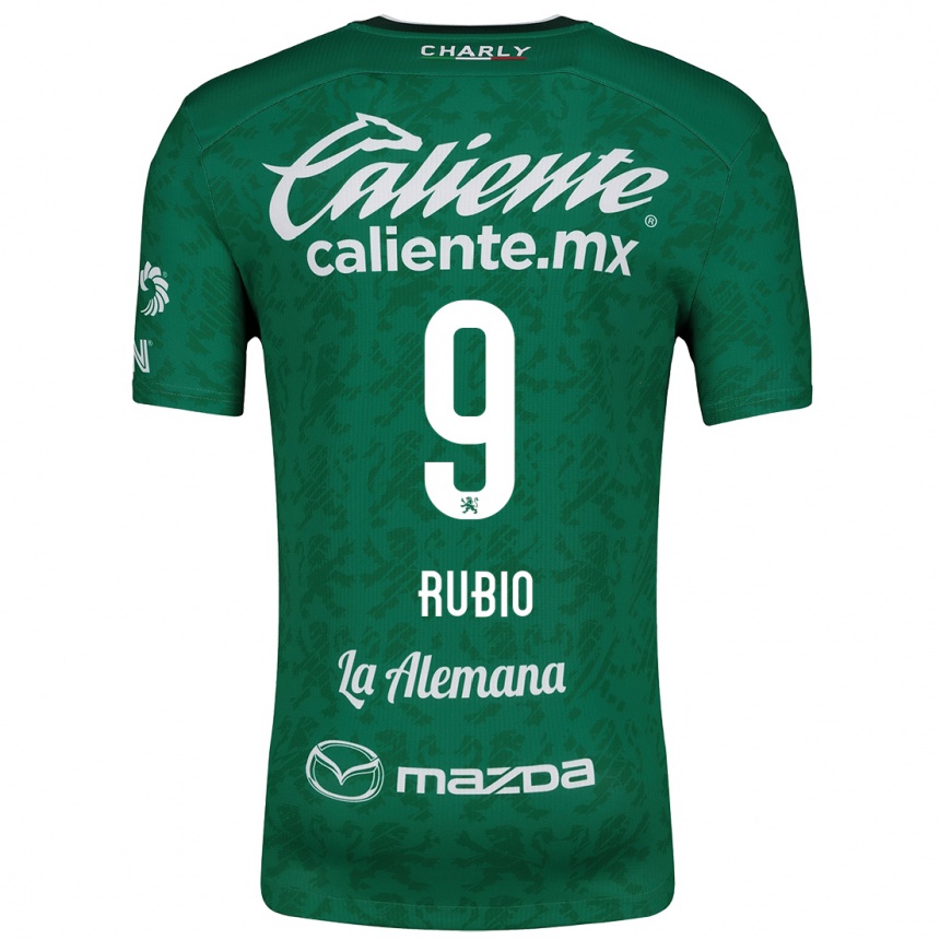 Kids Football Brian Rubio #9 Green White Home Jersey 2024/25 T-Shirt Nz