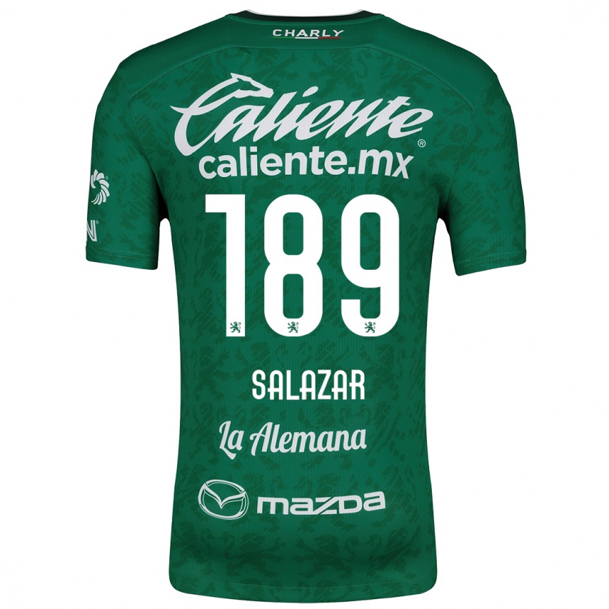 Kids Football José Salazar #189 Green White Home Jersey 2024/25 T-Shirt Nz