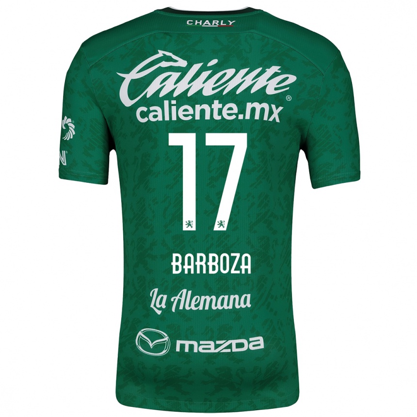 Kids Football Marypaz Barboza #17 Green White Home Jersey 2024/25 T-Shirt Nz