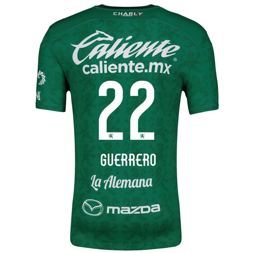 Kids Football África Guerrero #22 Green White Home Jersey 2024/25 T-Shirt Nz