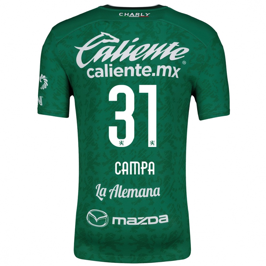 Kids Football Marlyn Campa #31 Green White Home Jersey 2024/25 T-Shirt Nz