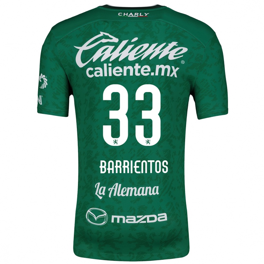 Kids Football Yashira Barrientos #33 Green White Home Jersey 2024/25 T-Shirt Nz