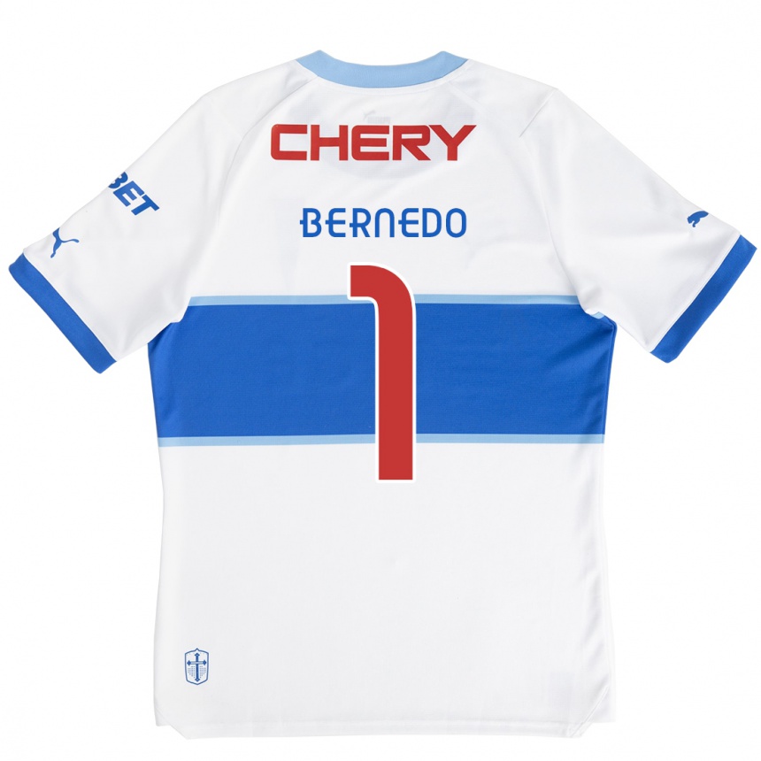 Kids Football Vicente Bernedo #1 White Blue Home Jersey 2024/25 T-Shirt Nz