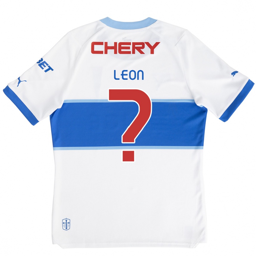 Kids Football Vasco León #0 White Blue Home Jersey 2024/25 T-Shirt Nz