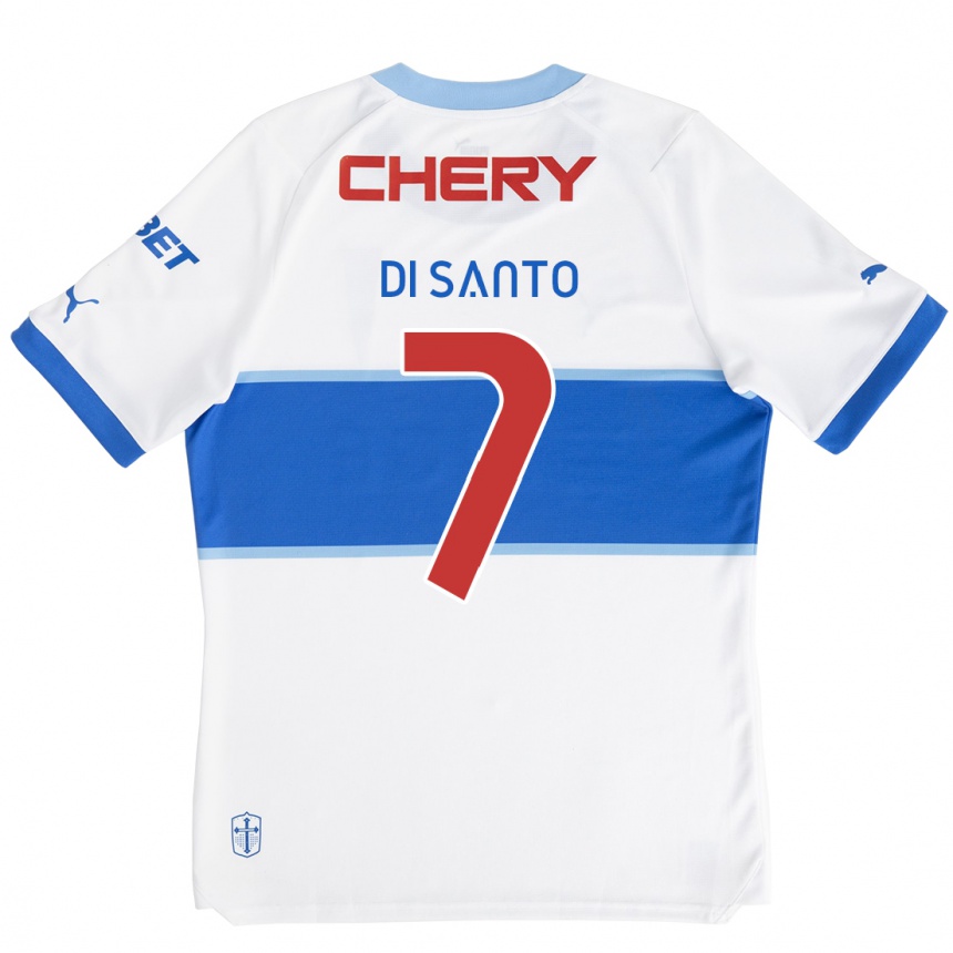 Kids Football Franco Di Santo #7 White Blue Home Jersey 2024/25 T-Shirt Nz