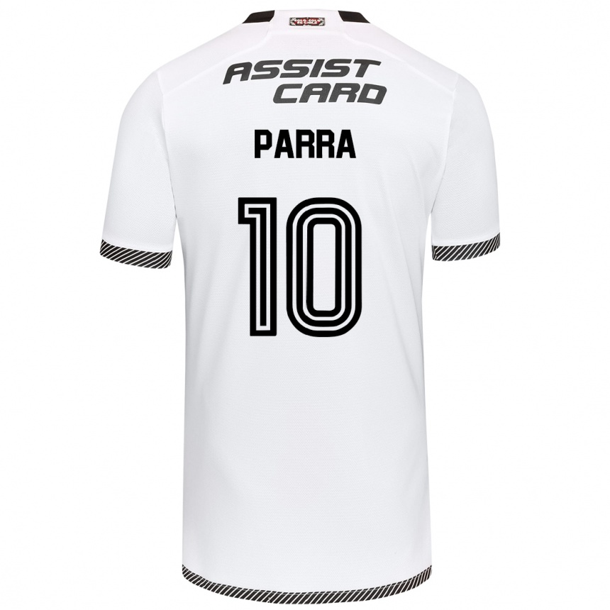 Kids Football Pablo Parra #10 White Black Home Jersey 2024/25 T-Shirt Nz