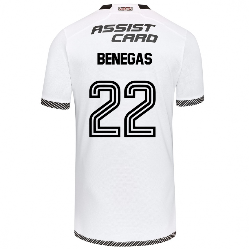 Kids Football Leandro Benegas #22 White Black Home Jersey 2024/25 T-Shirt Nz