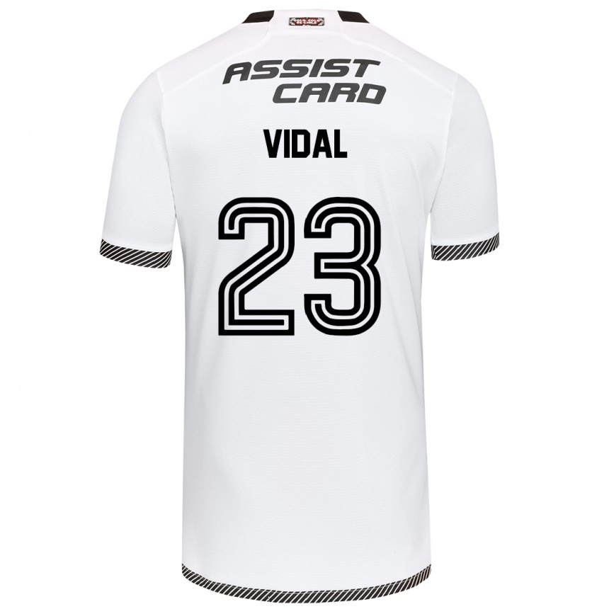 Kids Football Arturo Vidal #23 White Black Home Jersey 2024/25 T-Shirt Nz