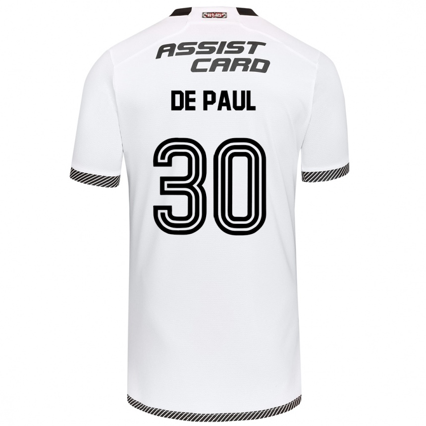 Kids Football Fernando De Paul #30 White Black Home Jersey 2024/25 T-Shirt Nz