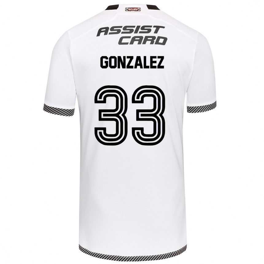 Kids Football Ramiro González #33 White Black Home Jersey 2024/25 T-Shirt Nz