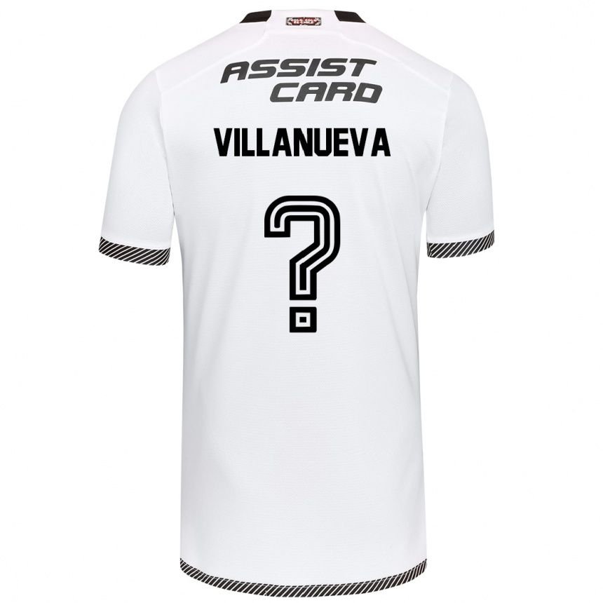 Kids Football Eduardo Villanueva #0 White Black Home Jersey 2024/25 T-Shirt Nz