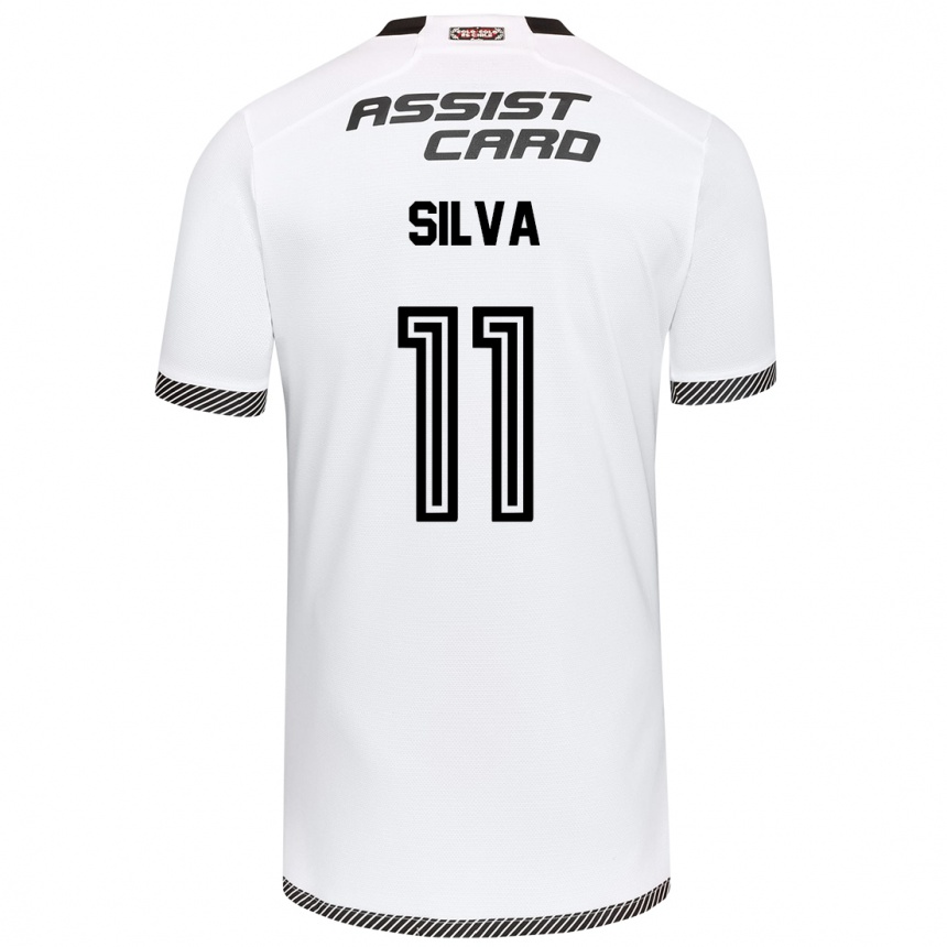 Kids Football Martín Silva #11 White Black Home Jersey 2024/25 T-Shirt Nz