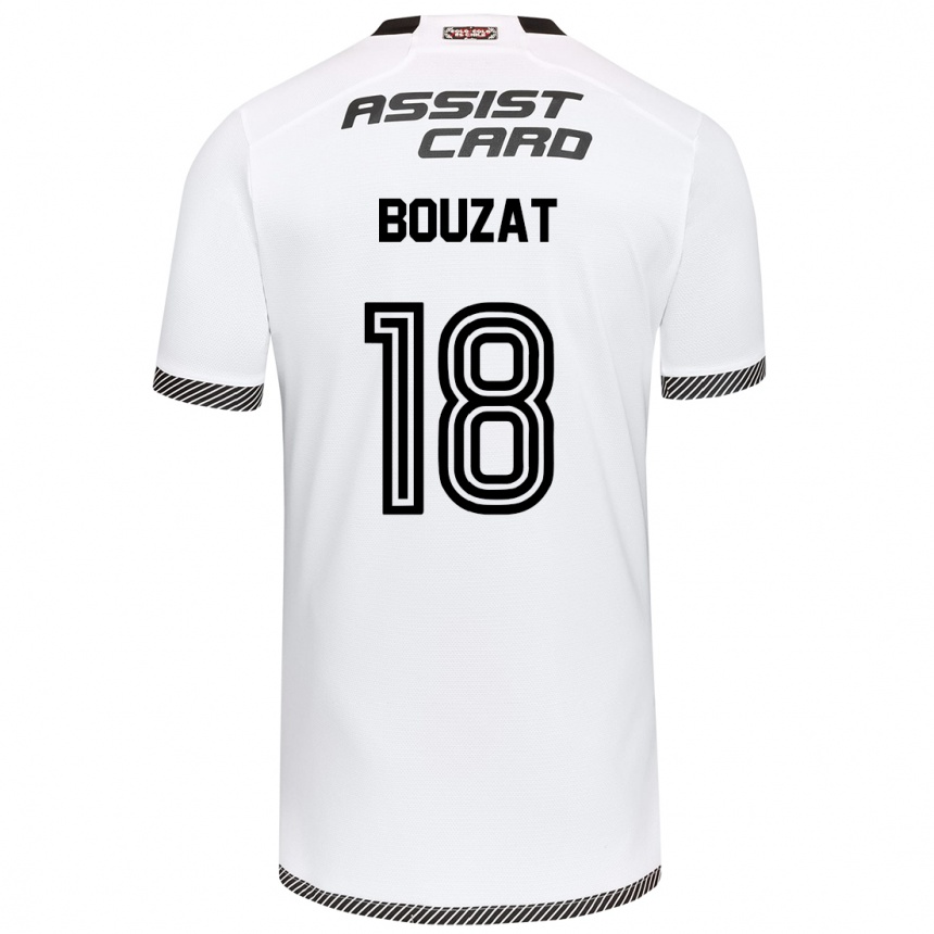 Kids Football Agustín Bouzat #18 White Black Home Jersey 2024/25 T-Shirt Nz