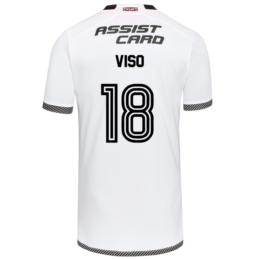 Kids Football Ysaura Viso #18 White Black Home Jersey 2024/25 T-Shirt Nz