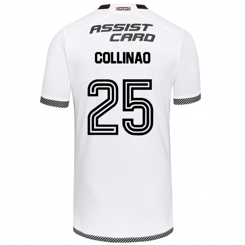 Kids Football Margarita Collinao #25 White Black Home Jersey 2024/25 T-Shirt Nz