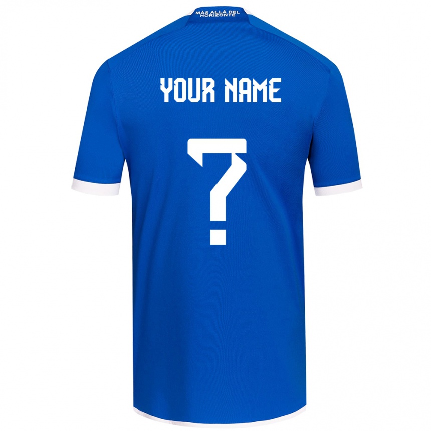 Kids Football Your Name #0 Blue White Home Jersey 2024/25 T-Shirt Nz