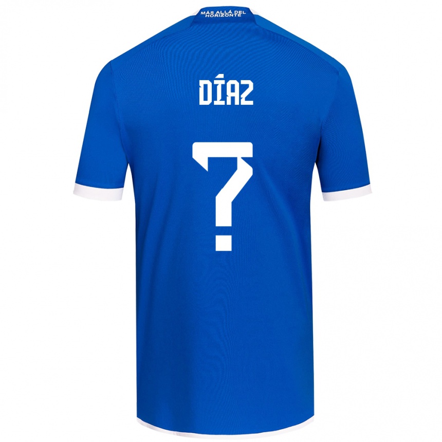 Kids Football Antonio Díaz #0 Blue White Home Jersey 2024/25 T-Shirt Nz