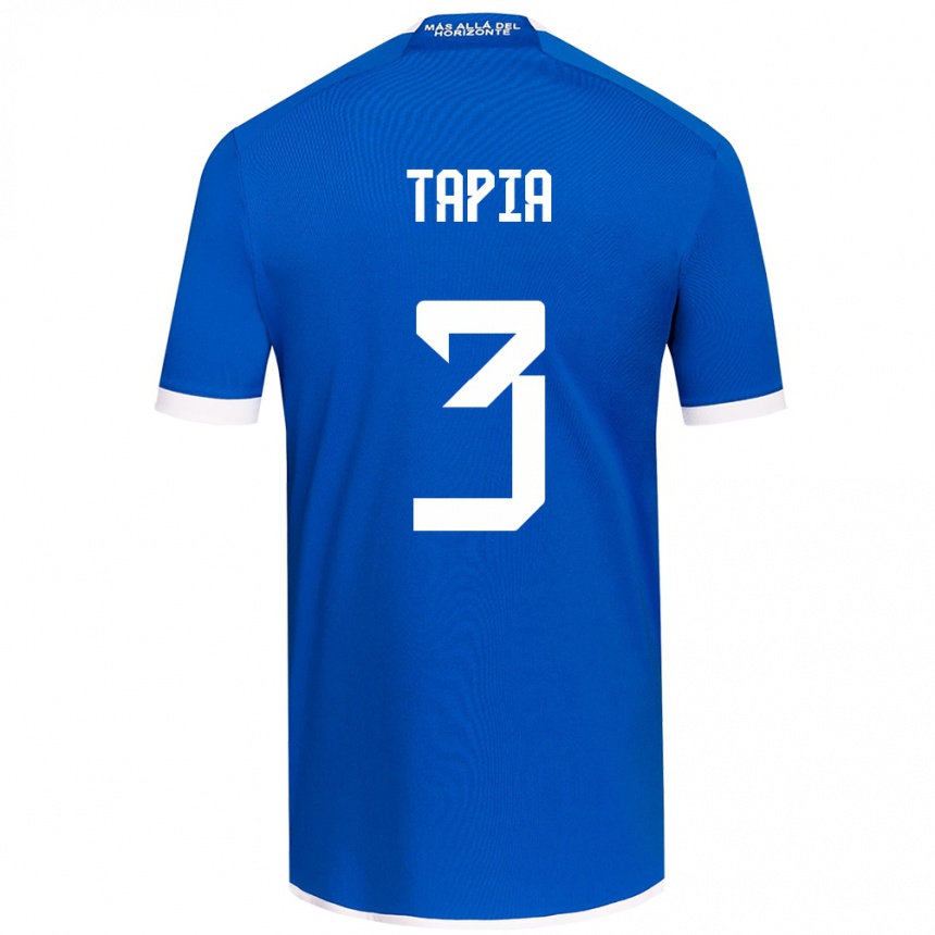 Kids Football Ignacio Tapia #3 Blue White Home Jersey 2024/25 T-Shirt Nz